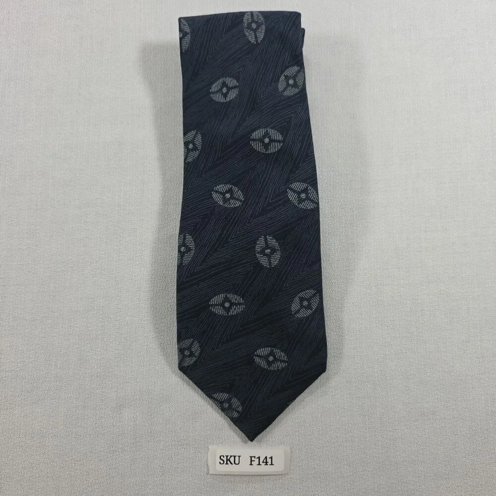Don Loper Beverly Hills Men's Blue Geometric Tie 100% Silk Designer